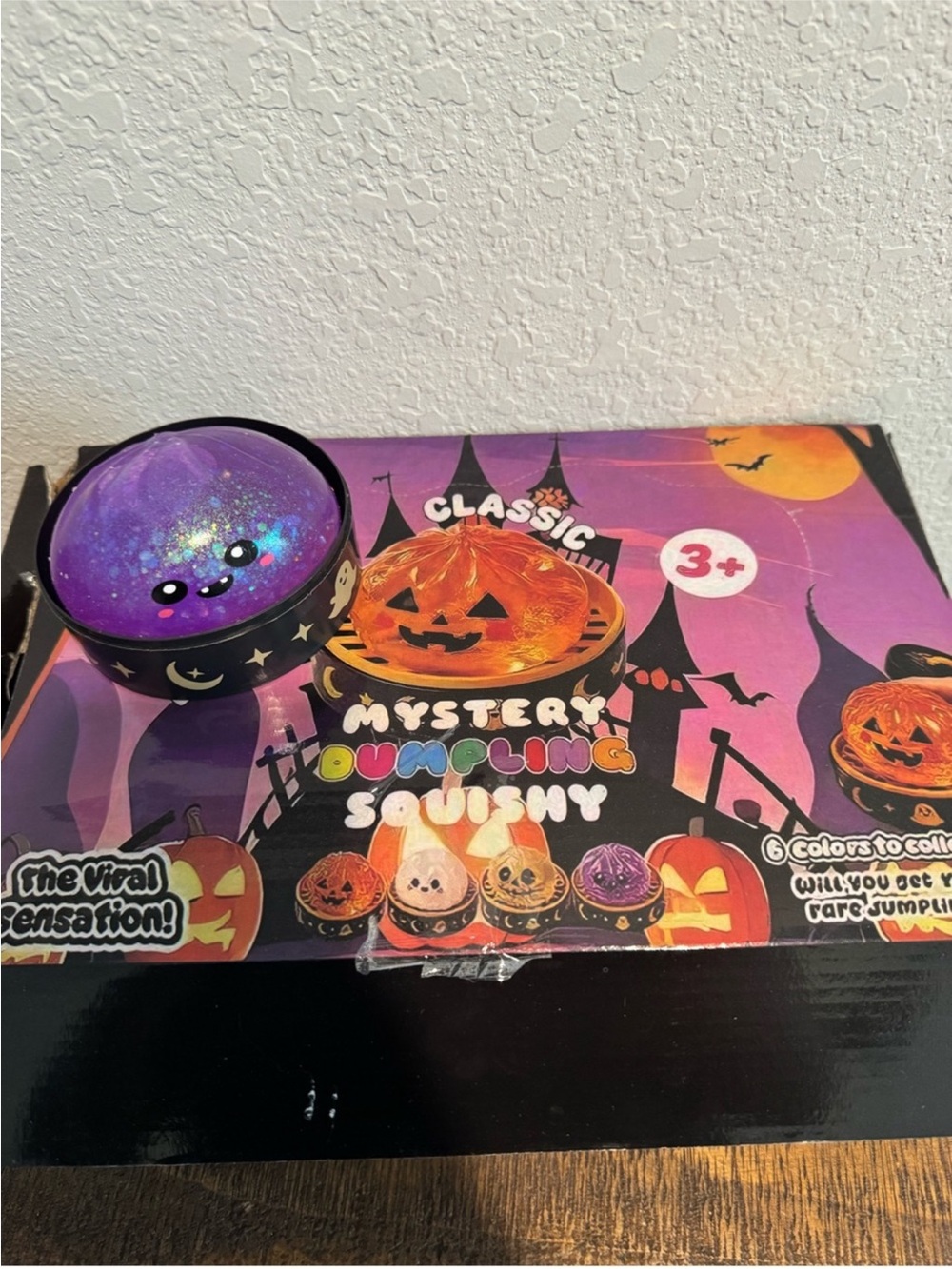 Halloween Purple Marble Dumpling Squishy with Case - Picture 6 of 8